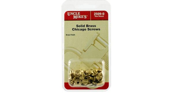 Uncle Mike's Chicago Brass Screws - 24 Pack - Precision Shot Firearms