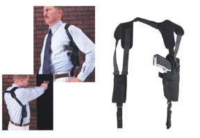Uncle Mike's Pro-Pak Vertical Shoulder Holsters Black - Fits 3.75-4.5" Large Autos - Precision Shot Firearms