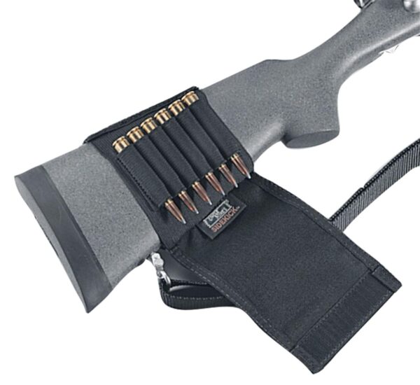 Uncle Mike's Plain Black Cartridge Holder Rifle Buttstock - Precision Shot Firearms