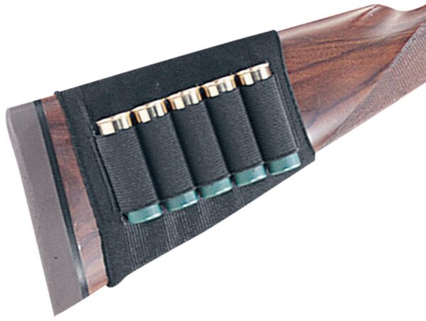 Uncle Mike's Plain Black Cartridge Holder for Shotgun Buttstock - Precision Shot Firearms