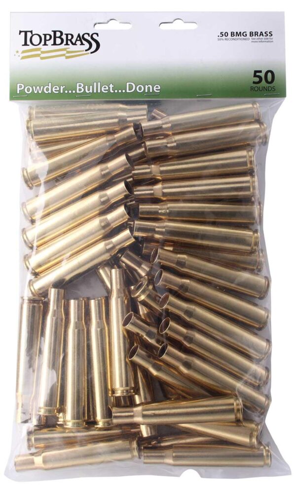 Top Brass Unprimed Remanufactured Rifle Brass .50 BMG 50/ct - Precision Shot Firearms