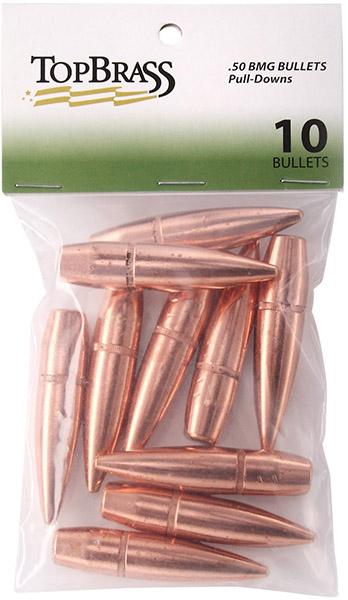 Top Brass Pull-Down Bullets .50 BMG 647gr FMJ 10/ct - Precision Shot Firearms
