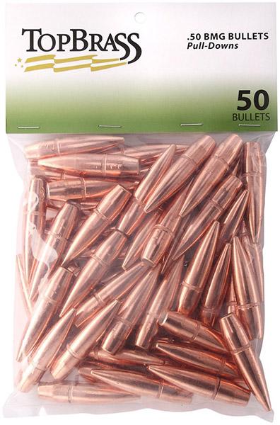 Top Brass Pull-Down Bullets .50 BMG 647gr FMJ 50/ct - Precision Shot Firearms