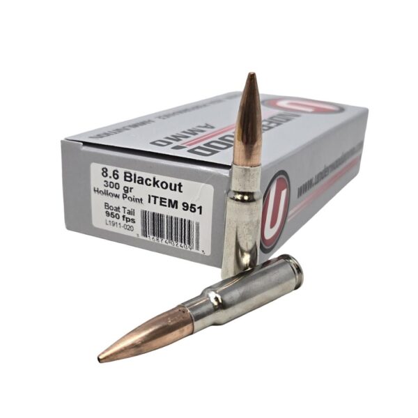 Underwood Subsonic Rifle Ammunition 8.6 Blackout 300gr HPBT 950 fps 20/ct - Precision Shot Firearms