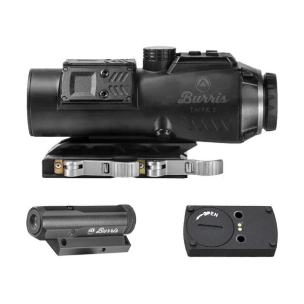 Burris T.M.P.R. 5 Modular Prism Kit : 5x32 AR Reticle / Red Laser Sight & Battery Pack Riser - Precision Shot Firearms