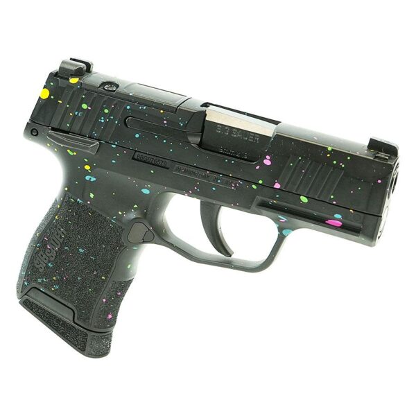 Sig Sauer "Multi-Color Paint Splatter" P365 Optic Ready Handgun 9mm Luger 10rd Magazines(2) 3.1" Barrel X-RAY 3 Sights Manual Safety - Precision Shot Firearms
