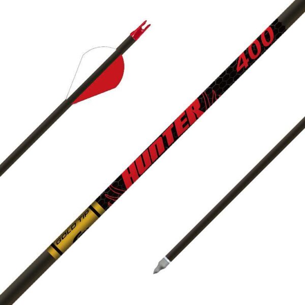 Gold Tip Hunter Hunting Arrows 400 Spine 2" Rapt-X Vanes 6/ct - Precision Shot Firearms