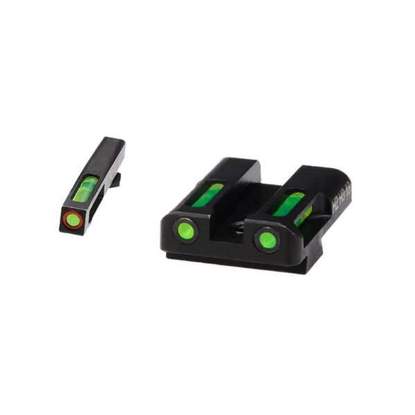 HIVIZ LiteWave H3 sight Green LitePipe/orange front ring fits Glock Models Chambered in 9mm Luger 40 S&W and .357 Sig - Precision Shot Firearms
