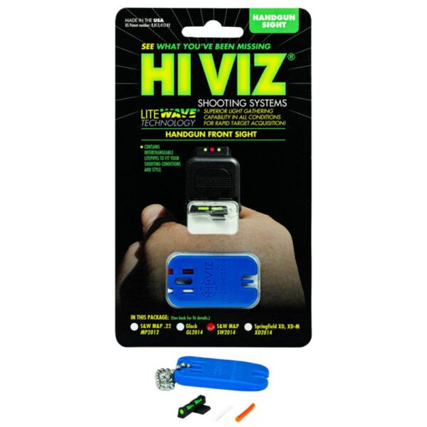 HIVIZ LiteWave Fiber Optic Night Sights Front Sight for S&W M&P 9/40/45 Green/Red/White - Precision Shot Firearms