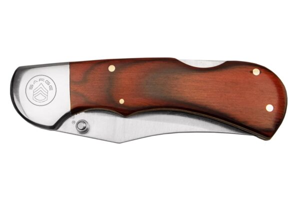 Sarge Knives Gambler Lock Back Folding Knife 2-3/4" Clip Point Blade Wood - Precision Shot Firearms