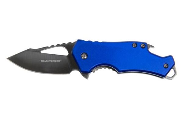 Sarge Knives Blue Fuse- Blue Pocket Knife & Bottle Opener - Precision Shot Firearms