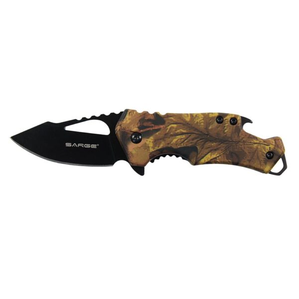 Sarge Knives Camo Fuse Folding Knife 2-3/8" Drop Point Blade Camo - Precision Shot Firearms