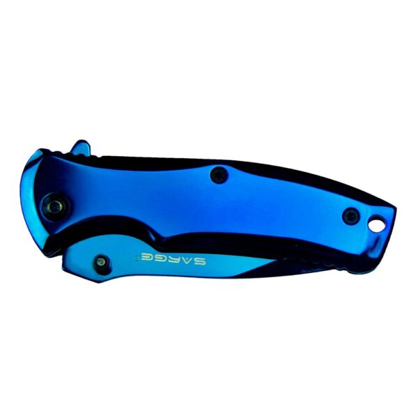 Sarge Knives Phase Folding Knife 2-1/2" Drop Point Blade Blue Tin - Precision Shot Firearms