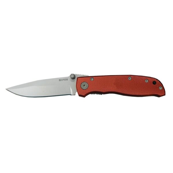 Sarge Knives Red Diamond Folding Knife 3-1/4" Drop Point Blade Red - Precision Shot Firearms