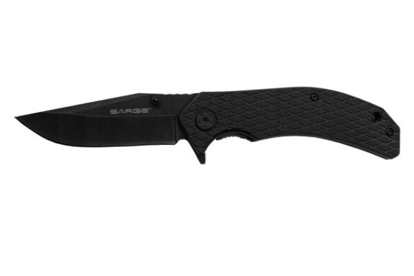 Sarge Knives Shadow - Stonewashed Swift Assist Folding Knife - Precision Shot Firearms
