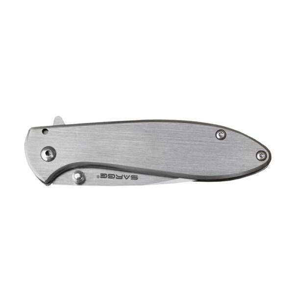 Sarge Knives Hawk Swift Assist Folder Knife 3-1/8" Clip Point Blade Chrome - Precision Shot Firearms