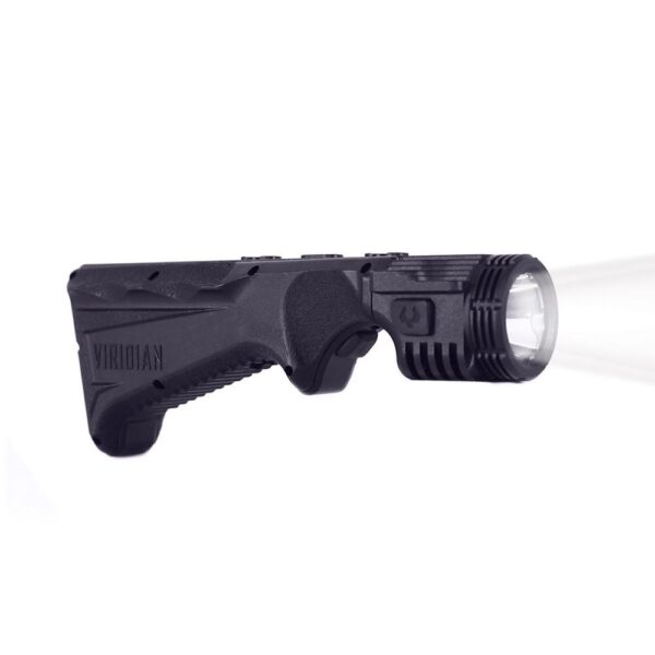 Viridian 4LUX 2K Angled Foregrip with Integrated Tactical Light and SAFECharge 2060 Lumens - Precision Shot Firearms