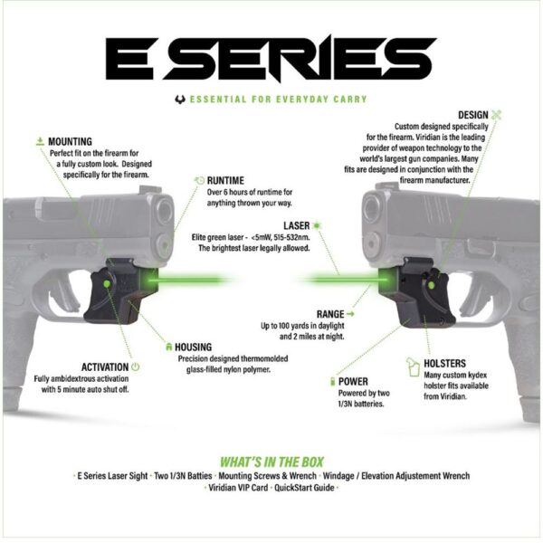 Viridian E Series Green Laser for Walther P22 Retail Box - Precision Shot Firearms