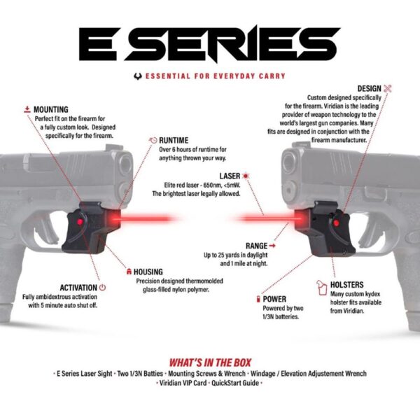 Viridian E Series Red Laser for Walther P22 Black Retail Box - Precision Shot Firearms
