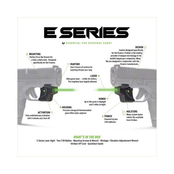 Viridian E Series Green Laser Black Ruger MAX-9 w/ Kydex Holster IWB RH - Precision Shot Firearms