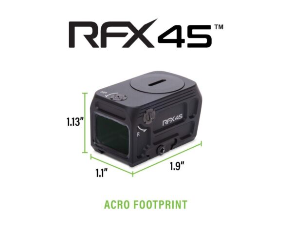 Viridian RFX45 Closed Emitter Green Dot Reflex Sight - ACRO Compatible INSTANT-On / Glock MOS Adapter - Precision Shot Firearms