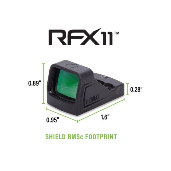 Viridian RFX11 Custom Green Dot Reflex Sight for Walther PDP/WMP Black Shield RMSc Footprint - Precision Shot Firearms
