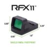 Viridian RFX11 Green Dot Reflex Sight 1x16 Shield RMSc Footprint FDE - Precision Shot Firearms