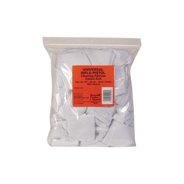 Southern Bloomer Universal Rifle/Pistol Cotton Knit Cleaning Patches 1000/Pack - Precision Shot Firearms