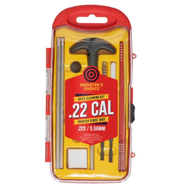 Shooters Choice .22 Cal Rifle Cleaning Kit with Aluminum Rod - Precision Shot Firearms