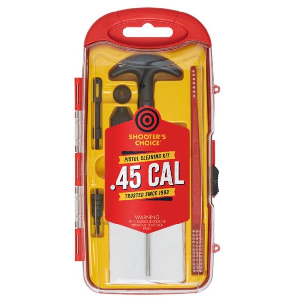 Shooters Choice .45 Cal Handgun Cleaning Kit with Aluminum Rod - Precision Shot Firearms