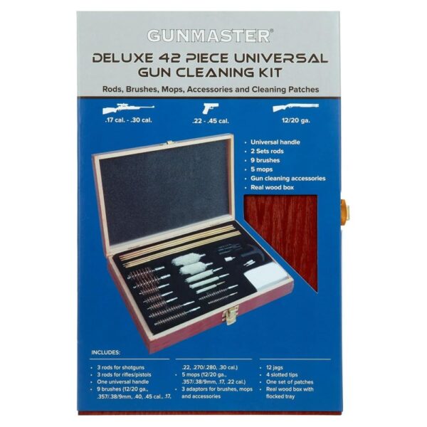 DAC Technologies Gunmaster Universal Cleaning Kit with Wood Case 42 Piece - Precision Shot Firearms