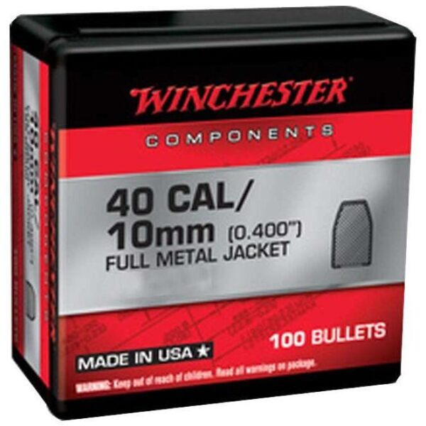 Winchester Handgun Bullets .40 Cal/10mm 0.400" 180 gr FMJ 100/ct - Precision Shot Firearms