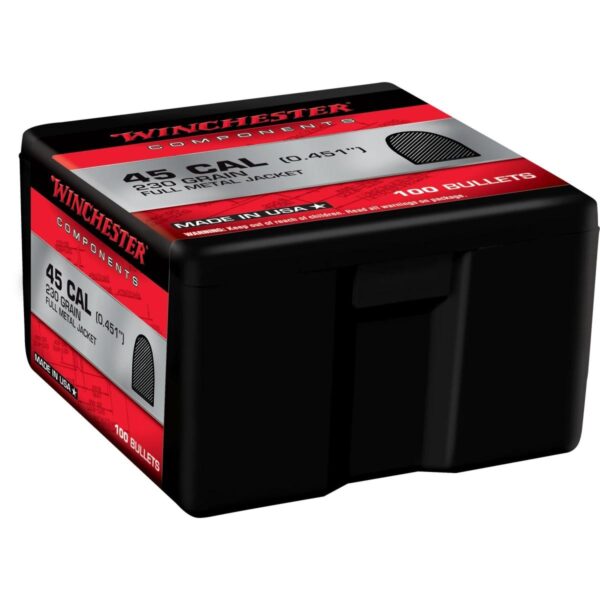 Winchester FMJ Bullets 45 cal .451" 230gr 100/ct - Precision Shot Firearms