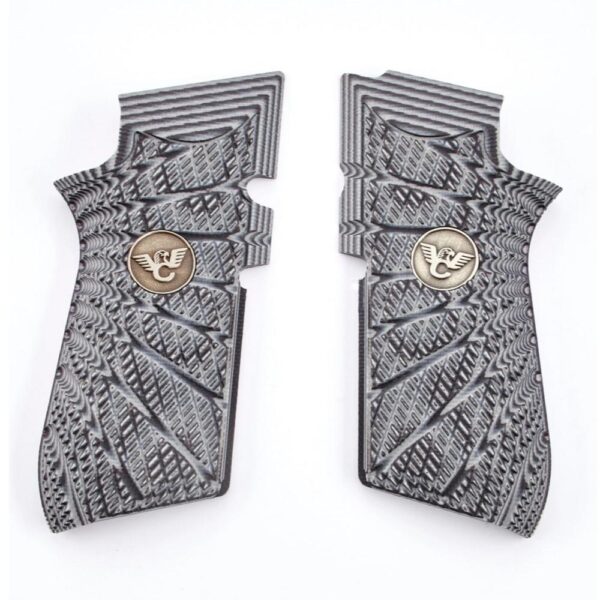 Wilson Combat EDC X9 Handgun Grips Aggressive Starburst Grey/Black - Precision Shot Firearms