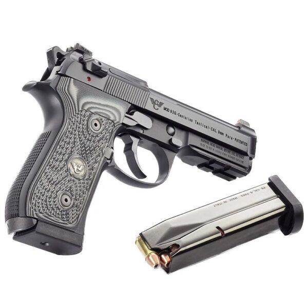 Wilson Combat Beretta 92G Centurion Tactical Handgun 9mm Luger 17rd (2) and 20rd (1) Magazines 4.25" Barrel Black - Precision Shot Firearms