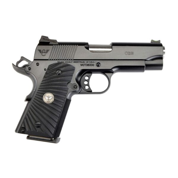 Wilson Combat CQB Compact Handgun 9mm Luger 8rd (1) & 10rd (1) Magazine 4" Barrel Black Armor-Tuff Ambidextrous Safety - Precision Shot Firearms