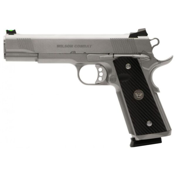Wilson Combat CQB Elite Full-Size Handgun .45 Auto 8rd Magazines (2) 5" Barrel Stainless Glass Bead Blast - Precision Shot Firearms