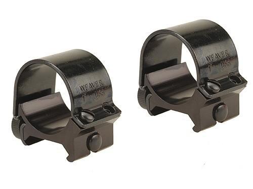 Weaver Detachable Top Mount Aluminum Scope Rings 1" Low - Gloss Black - Precision Shot Firearms