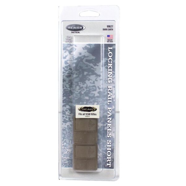Weaver S.C.A.R. Locking Rail Panels - 1.6 " Short Dark Earth 2/ct - Precision Shot Firearms