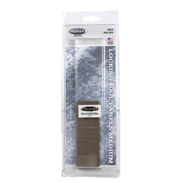 Weaver S.C.A.R. Locking Rail Panels - 4" Medium Dark Earth - Precision Shot Firearms