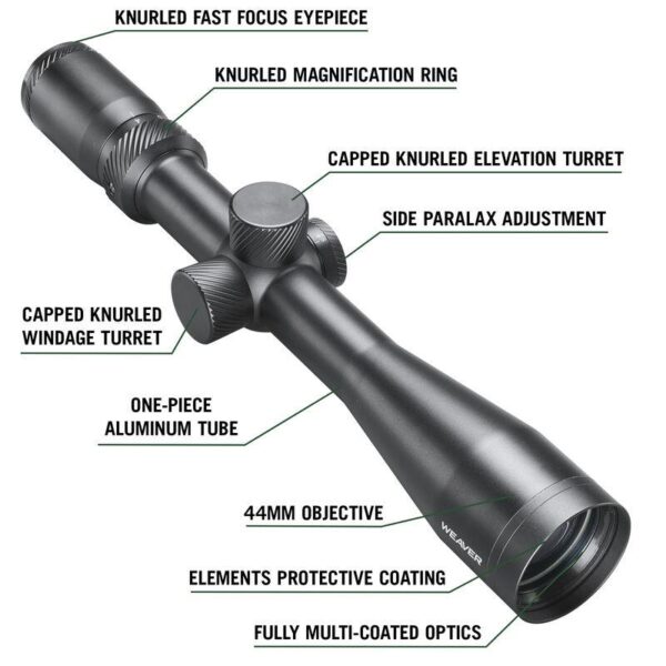 EXCLUSIVE Weaver Classic Series Rifle Scope 4-16x44mm 30mm SFP Ballistic-X Non Illum. Matte Black - Precision Shot Firearms