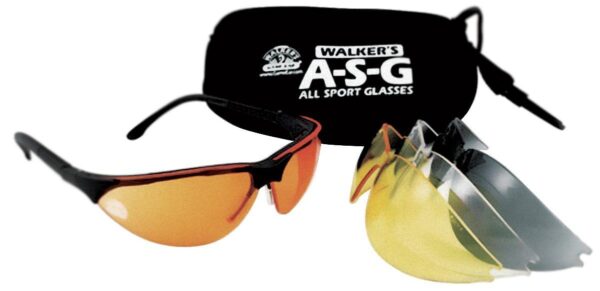 Walker's Sport Shooting Glasses Black with Multiple Lenses 4/ct - Precision Shot Firearms