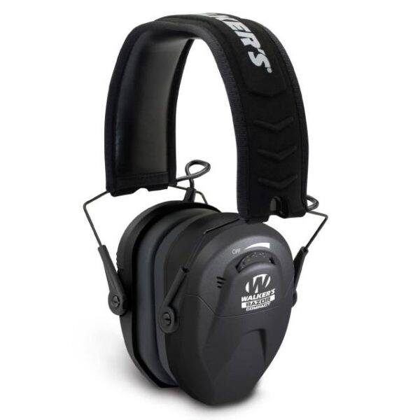 Walker's Game Razor Compact Electronic Ear Muffs 23dB Black - Precision Shot Firearms