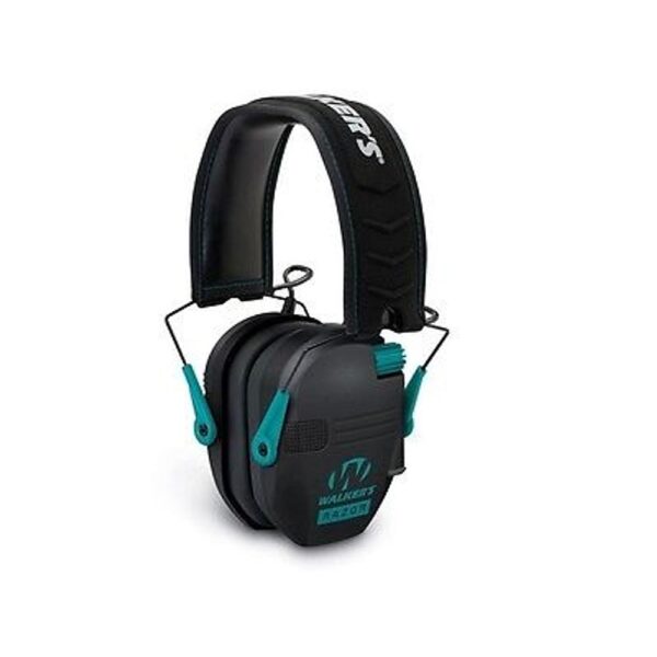 Walker's Game Razor Compact Electronic Ear Muffs 23dB Teal - Precision Shot Firearms