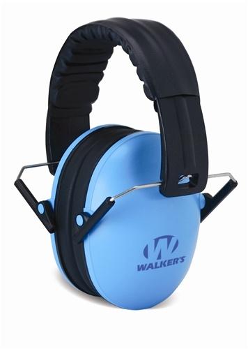 Walker's Game Kids Folding Passive Ear Muffs-Blue - Precision Shot Firearms