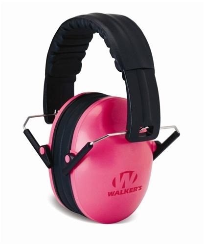 Walker's Game Kids Folding Passive Ear Muffs-Pink - Precision Shot Firearms