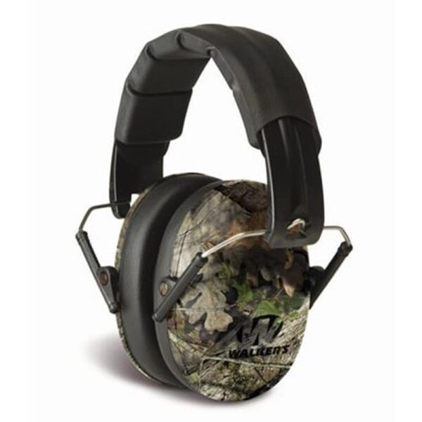 Walker's Pro Low Profile Folding Passive Earmuff- Mossy Oak - Precision Shot Firearms