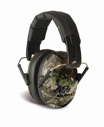 Walker's Pro Low Profile Folding Passive Earmuff- Mossy Oak - Precision Shot Firearms