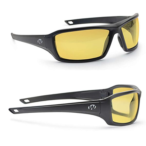 Walker's IKON Forge Shooting Glasses Black with Amber Lens - Precision Shot Firearms