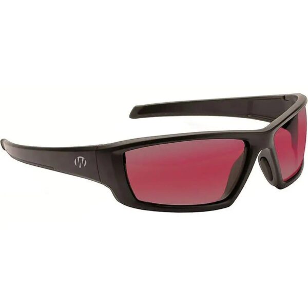 Walker's Vector Full Frame Shooting Glasses Black with Rose Lens with Case - Precision Shot Firearms